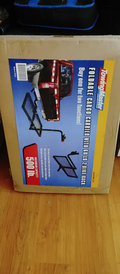 Foldable cargo carrier (500lbs) with 2 bike rack 60lbc