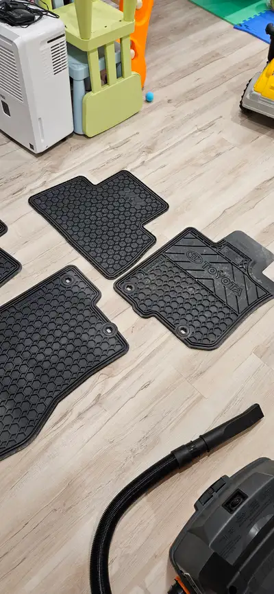 Still new except driver side mat has some dirt from when I first used it before i got custom mats. S...
