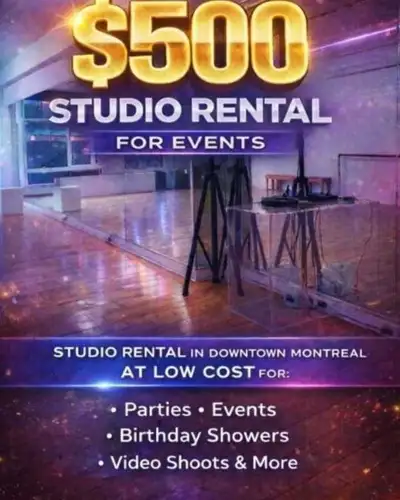 studio rental for events/location de studio pour evenement, View more