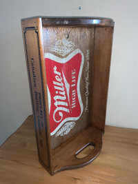 Vintage Miller Beer Bar sign wood crate excellent condition