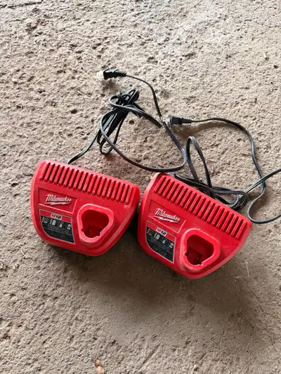 Milwaukee m12 chargers (2), View more