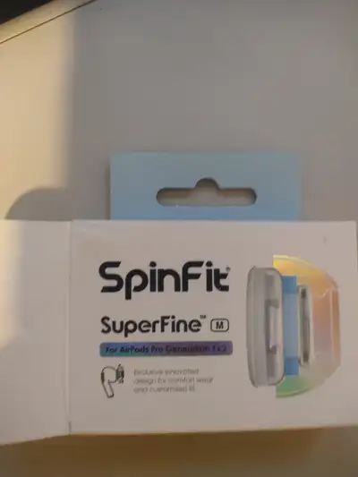 Spinfit superfine tips for airpods pro gen 1 and 2 size m, View more