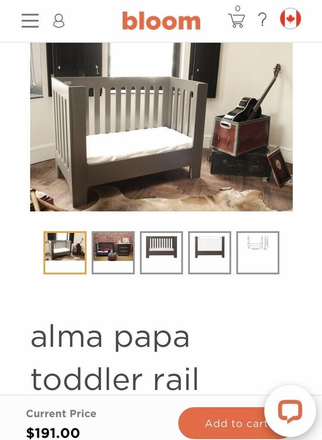 Bloom Alma Papa folding crib and toddler bed PRICE DROP Cribs City
