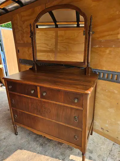 Antique Dresser with Mirror, View more