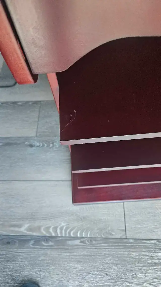 red cherry wood magazine stand/ mobile organizer  in Bookcases & Shelving Units in Edmonton - Image 6