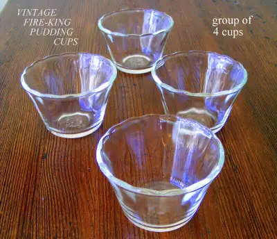 Vintage Fire-King Pudding/Dessert Cup, 5 oz, clear glass, View more