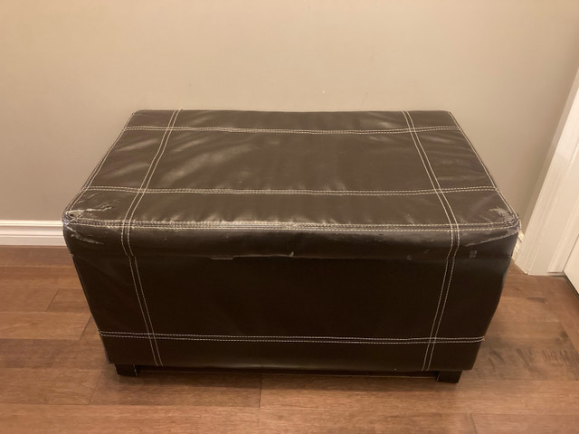 30” Folding Storage Bench Ottoman in Other in Strathcona County