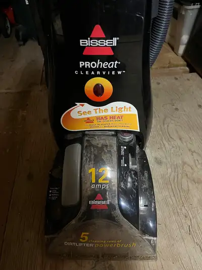 Bissell Pro Heat Clearview Carpet Cleaner - used as is (worked fine last time in use) Includes clean...