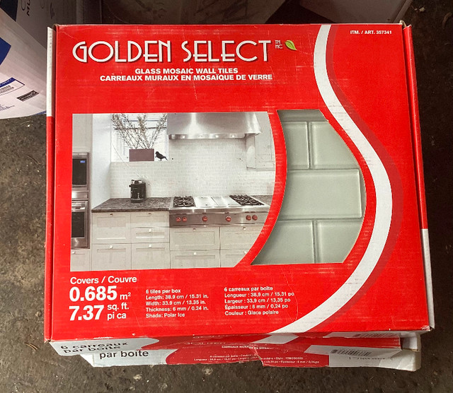 New 5 boxes Golden Select Glass Tile Backsplash in Other in Penticton - Image 2
