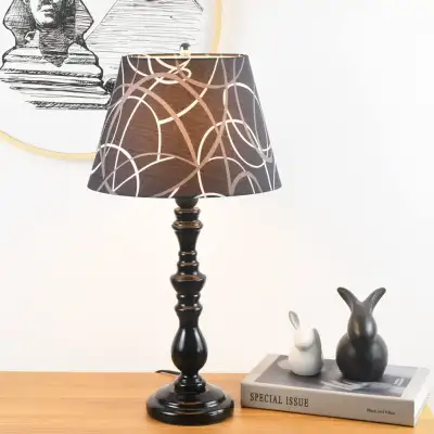 NEW (SET OF 2) Fabric Lamp Shade for Table/Bed/Floor Lamp - Blk, View more