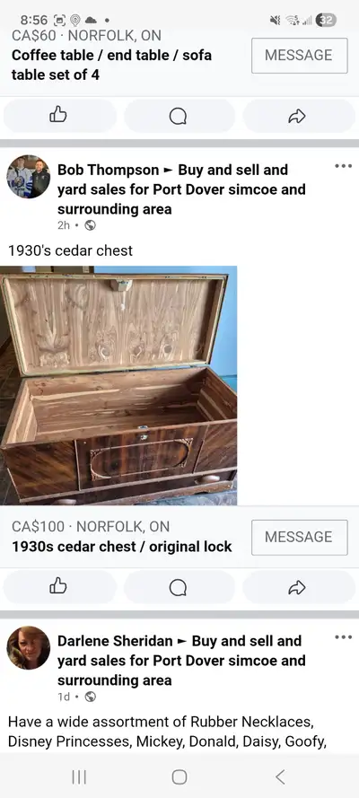 1930's cedar chest, View more