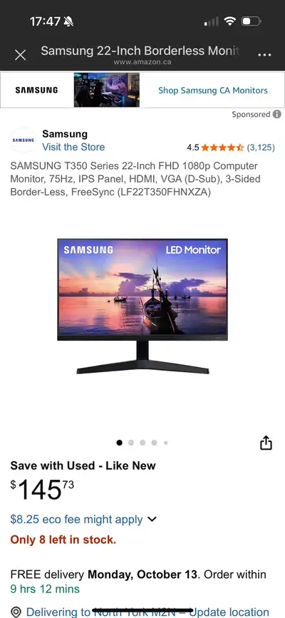 SAMSUNG 22-Inch  Monitor, View more