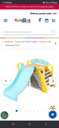 Kidkraft Camp & Slide Toddler Climber with Hideaway Tent