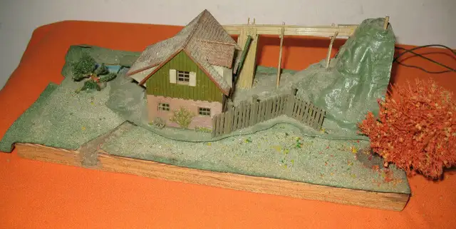 HO Scale Train  Lumber Station-Waterwheel Life Like Building in Hobbies & Crafts in Edmonton - Image 2