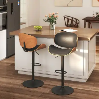 Bar Stools, Modern PU Leather Adjustable Swivel Barstools, View more