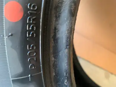Two used Hankook all season tires. May be good for one or season. Check photos for thread and size....