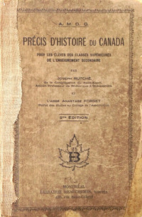 Antiquité 1928 Livre scolaire. Précis d'histoire du Canada.
