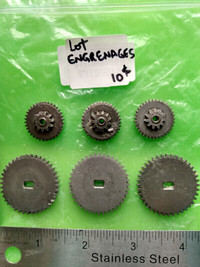 Lot d'engrenages (gears) en acier pour petit montage mécanique