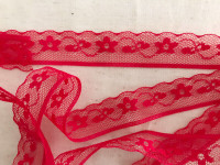 Fabulous Red Lace Trim Floral 0.79" x 5.5 yds Sewing Craft Gift