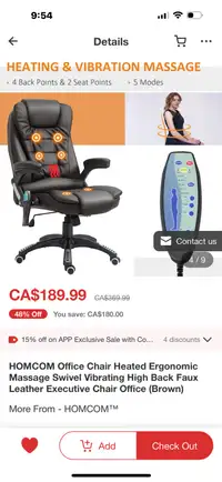 Office heated massage chair(New)