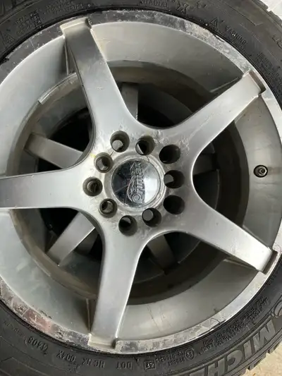 Michelin X-ICE Winter Tires 185/65 R15 On 15 inch Alloy rims With dual 5 bolt pattern 5x100 5x114 Go...