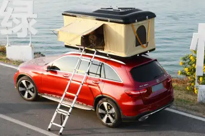 Waterproofed Hard Shell Roof Top 2 Persons Tent For Camping, Fits most vehicles equipped with crossb...