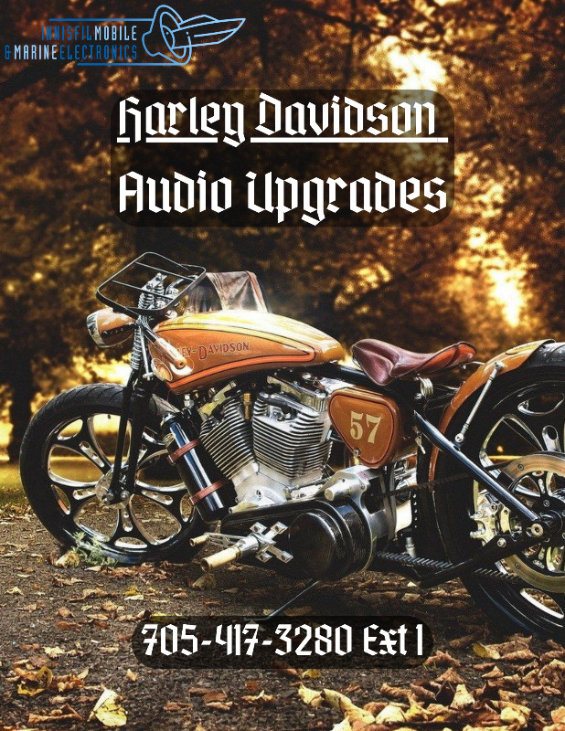 Harley Davidson Speaker Upgrades in Street, Cruisers & Choppers in Muskoka