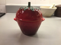 RARE Le Creuset Strawberry Covered Pot