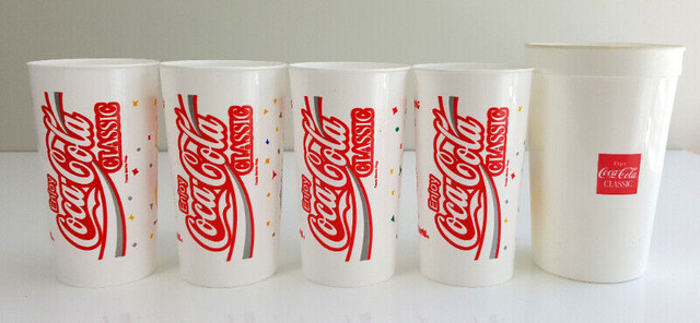 Vintage Walt Disney Coca-Cola Classic Plastic Cups in Arts & Collectibles in City of Toronto - Image 2