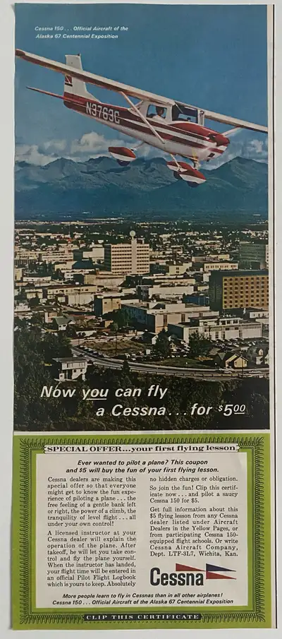 This is a 1966 paper advertisement. Dimensions : 5 3/4 inches wide by 13 1/2 inches high. In excelle...