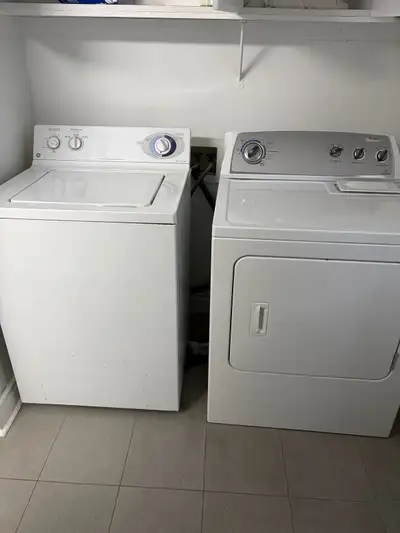 GE Washer and Whirlpool Dryer, View more