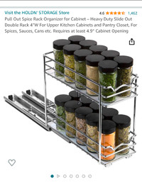 New Pull out spice rack organizer for cabinet