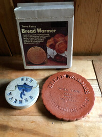 Terracotta and Stoneware Bread / Bun /tortilla Warmers