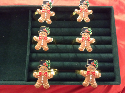 6 Gingerbread napkin rings, View more