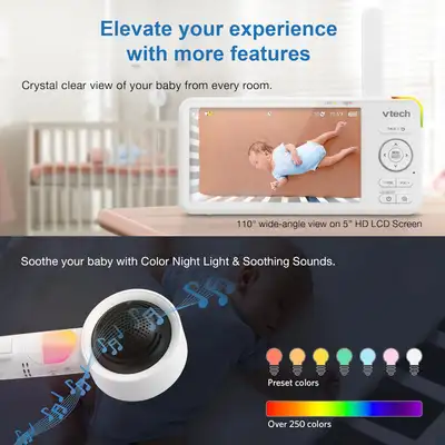 VTech Over-The-Crib WiFi Smart Baby Camera/Monitor - NEVER USED, View more