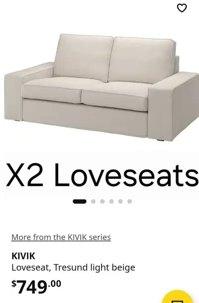 Free delivery/2 matching Loveseat, excellent condition , View more