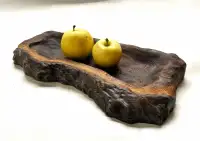 WOODEN BOWL / TRAY rustic style decor  (B22)