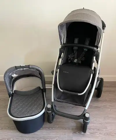 Uppababy Vista with Toddler Seat, Bassinet and Accessories, View more