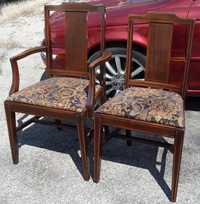 PAIR Antique Solid Real Mahogany Chairs.