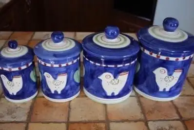 Set de 4 pots pour farine,sucre,….neuf, View more