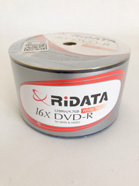Ridata DVD-R Blank DVD Sealed - 50 Discs