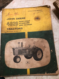 John Deere 4020 Tractor Owner Operators Manual