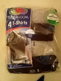 Fruit Of The Loom T-Shirts (small, 2 black, 2 gray).