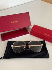 Cartier Men’s Aviator Glasses - Clear Lens 