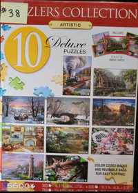 10 Deluxe puzzles in one box
