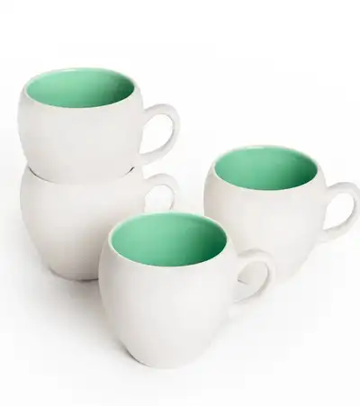 *BRAND NEW!* Porcelain Coffee Mug Set Of 4 - Cups With Big...  I, View more