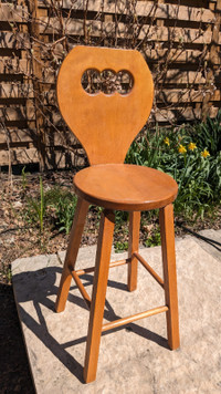 24 inch stool with backrest