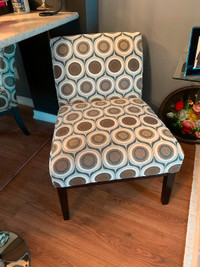 Patterned accent chair
