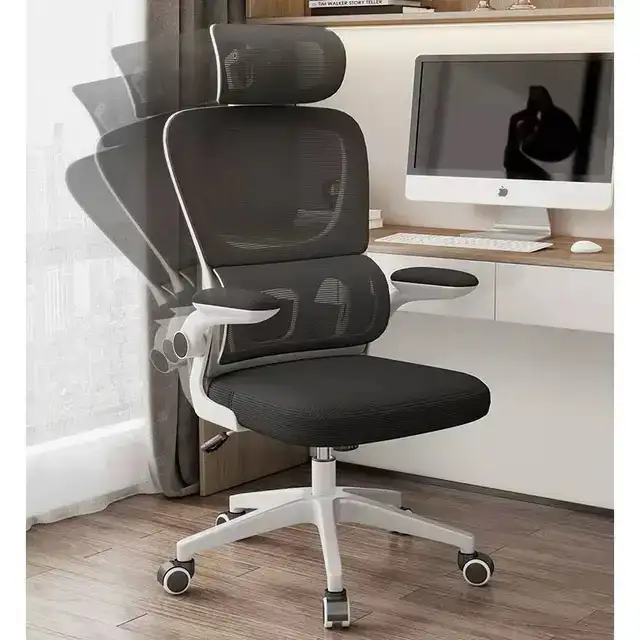 NEW Ergonomic Mesh Office Chair with Headrest & Flip-Up Arm in Chairs & Recliners in Markham / York Region - Image 6