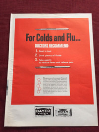 1964 Bayer Aspirin Original Ad